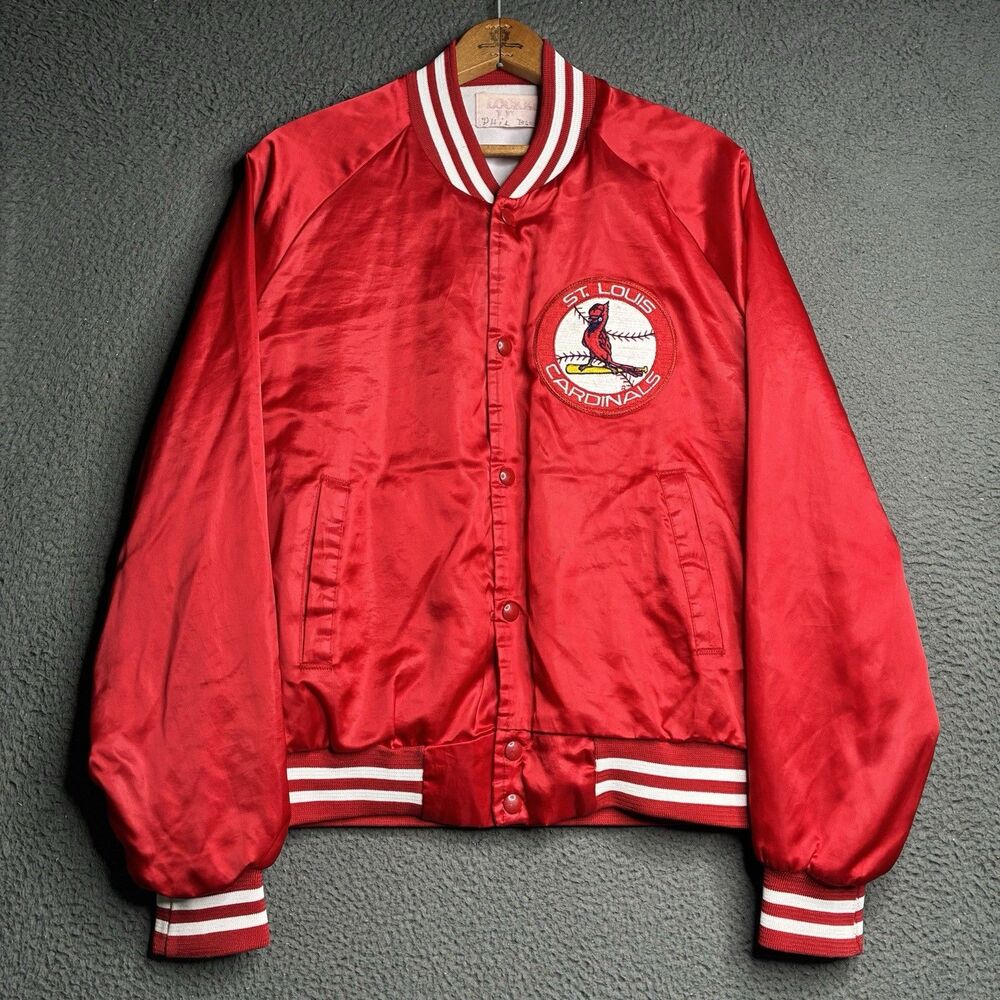 Vintage Chalk Line Made In USA MLB St. Louis Cardinals Red Satin Jacket Medium